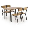 Graham étkezőgarnitúra 4+1, természetes fa / fekete