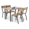 Graham étkezőgarnitúra 4+1, természetes fa / fekete