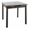 Byrne étkezőasztal - négyzet, dió / fekete