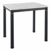 Damar W étkezőasztal 80 x 60 cm, márvány / fekete