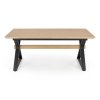 Enorme étkezőasztal, tölgy / fekete