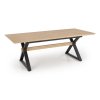 Enorme étkezőasztal, tölgy / fekete