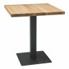 Puro étkezőasztal 60 x 60 cm - forgácslap, tölgy / fekete
