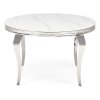 Regia étkezőasztal, márvány / ezüst
