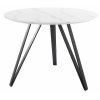 Tetis étkezőasztal, 100 cm átmérő, márvány / fekete