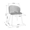 Devra étkezőszék, szürke
