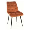 Chic Velvet étkezőszék, narancs