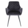 Maya Velvet étkezőszék, fekete