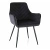 Maya Velvet étkezőszék, fekete