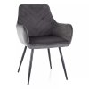 Maya Velvet étkezőszék, szürke