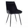 Misty Velvet étkezőszék, fekete