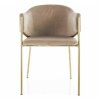 Serilda Velvet II étkezőszék, bézs / arany