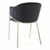 Serilda Velvet II étkezőszék, fekete / arany