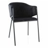 Serilda Velvet étkezőszék, fekete