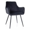 Viona Velvet étkezőszék, fekete