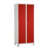 Fém szekrény, 80 x 50 x 190 cm, fix lábakkal, lakathoz zár, piros - ral 3000