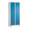 Fém szekrény, 80 x 50 x 190 cm, fix lábakkal, lakathoz zár, kék - ral 5012