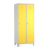 Fém szekrény, 80 x 50 x 190 cm, fix lábakkal, lakathoz zár, sárga - ral 1023