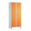 Fém szekrény, 80 x 50 x 191,5 cm, helyreigazítással, lakathoz zár, narancs - ral 2004