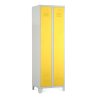 Fém szekrény, 60 x 50 x 190 cm, fix lábakkal, hengerzár, sárga - ral 1023