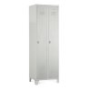 Fém szekrény, 60 x 50 x 190 cm, fix lábakkal, lakathoz zár, világos szürke - ral 7035