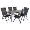 Rosalio kerti asztalkészlet - 6 hely, fekete