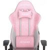 DXRacer GLADIATOR gamer szék, szövet, rózsaszín / fehér