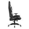 MRacer gamer szék, öko bőr, fekete / fehér