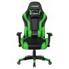 MRacer gamer szék, öko bőr, fekete / zöld