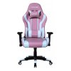 MRacer gamer szék, öko bőr, rózsaszín / fehér