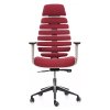 Funky XL irodai szék, bordó színű / szürke