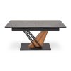 Sterzo étkezőasztal 140-180 x 90 cm, fekete / arany tölgy