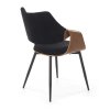 Dalia étkezőszék, fekete / dió