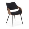 Dalia étkezőszék, fekete / dió