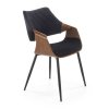 Dalia étkezőszék, fekete / dió