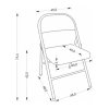 Acton összecsukható szék, szürke