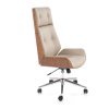 Poole irodai fotel, bézs / dió