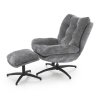 Belmar fotel lábtartóval, szürke