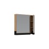 Stokes tükrös fali szekrény 80 cm, ezüst / arany tölgy