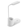 Platinet asztali lámpa 3 W, vezeték nélküli töltés, fehér