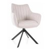 Azalia Velvet étkezőszék, krém / fekete