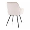 Cherry Velvet étkezőszék, krém / fekete