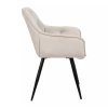 Cherry Velvet étkezőszék, krém / fekete