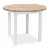 Adam étkezőasztal - 80 cm átmérő, lancelot tölgy / fehér