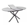 Maxwell II étkezőasztal 100 x 100 cm, fehér / fekete