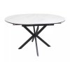 Maxwell II étkezőasztal 100 x 100 cm, fehér / fekete