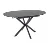 Maxwell II étkezőasztal 100 x 100 cm, szürke / fekete