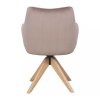 Azalia D Velvet étkezőszék, bézs / tölgy