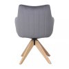 Azalia D Velvet étkezőszék, szürke / tölgy
