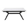 Lumiere étkezőasztal 160 x 90 cm, fehér / fekete